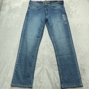 NEW Eddie Bauer Live Your Adventure Flex Straight Fit Jeans Men 38x32 Blue Denim